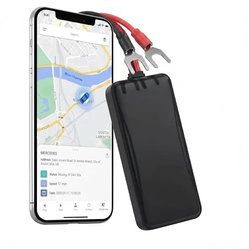 LMHOME 4G GPS Tracker Auto Motorrad LKW, Echtzeit-Tracking bis 3-10m, Diebstahlalarm & Geo-Zaun, Lebenslange Tracking-Plattform, Wasserdicht, kompatibel mit iOS/Android/Web