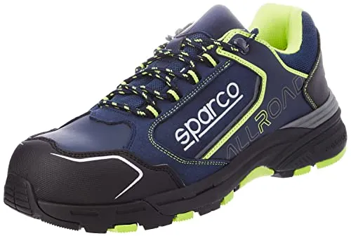 Sparco Allroad S3 SRC - Fluo Gelbe Sicherheitsschuhe, Größe 47 - Herren Industrie & Handwerk Schuhe mit maximalem Schutz und rutschfester CROSSGRIP-Sohle, ideal für sichere Arbeit in anspruchsvollen Umgebungen.