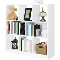 VASAGLE Bücherregal mit 8 offenen Fächern - Bücherregal mit 8 flexiblen Fächern, ideal für Wohnzimmer oder Büro. Robuste Bauweise mit erhöhter Kante für sicheren Stauraum und einfache Montage.