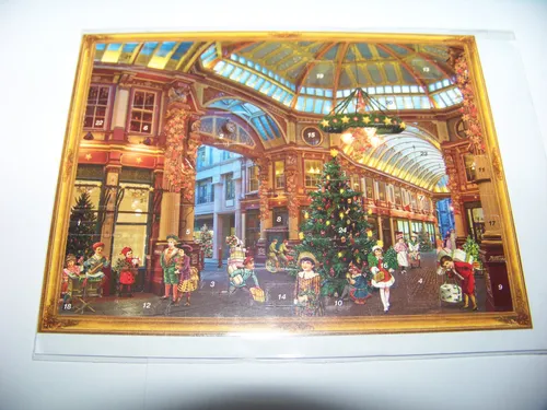 Nostalgischer Postkarten Adventskalender mit Bildern für Kinder und Erwachsene