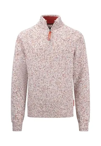 FYNCH-HATTON Bunter Pullover für Herren, Größe XXL - Herren Plussize Pullover von FYNCH-HATTON aus 100% Baumwolle. Mit Stehkragen und grobmaschigem Strickmuster ideal für lässige Outfits.