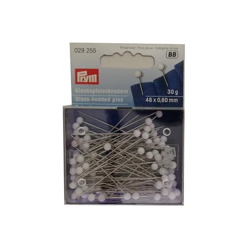 P15 Prym Glaskopfstecknadeln ST 48x0,8mm 30g weiß 029255 €298,33/kg