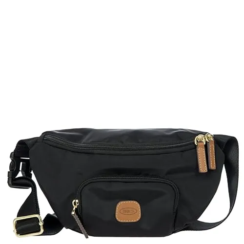 BRIC'S X-Collection Belt Bag Black - Gürteltasche mit geräumigem Hauptfach, ideal für unterwegs. Tragen Sie sie bequem um die Hüfte oder crossover und haben Sie Ihre Essentials immer griffbereit. Maße: 27 x 15,5 x 7,5 cm.
