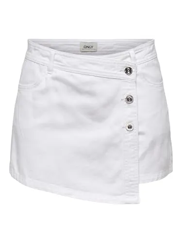 ONLY Onllesly Reg Lb DNM Skort Bj Noos - Stylischer Minirock von Only für Jugendliche, mit Gürtelschlaufen und Knopfleiste, ideal für lässige Outfits und den Sommer.