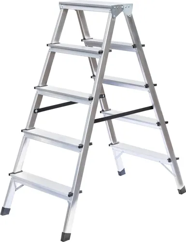 PROREGAL® Stehleiter 2x5 Stufen
