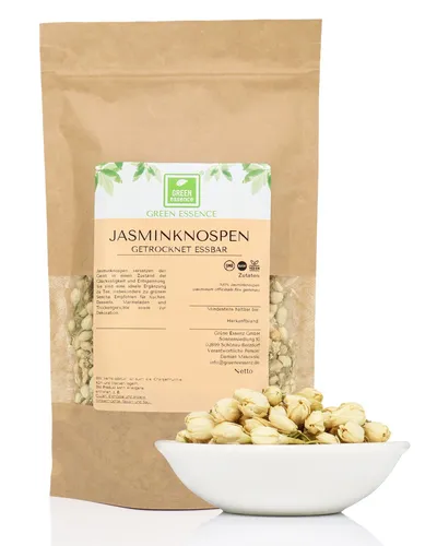 Jasminknospen getrocknet essbar 100g von der Grünen Essenz - Jasmintee Blüten