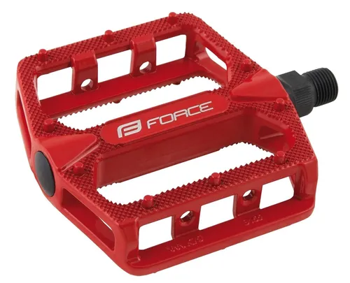 Pedale FORCE BMX HOT Aluminium, rot - Fahrradpedale aus robustem Aluminium, ideal für BMX und Freizeit-Radfahrer, bieten hervorragenden Grip und Stabilität.