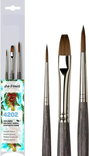 da Vinci Pinselset COLINEO Gouache-Malpinsel, 3er Set von da Vinci Künstlerpinselfabrik DEFET GmbH