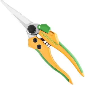 GRÜNTEK Gartenschere COLIBRI Long 195 mm - Ergonomische Blumenschere - Gartenscheren für präzises Schneiden von Pflanzen und Blumen. Die COLIBRI Long bietet ergonomische Soft-Touch Griffe und eine effektive Kraftübertragung für müheloses Arbeiten.