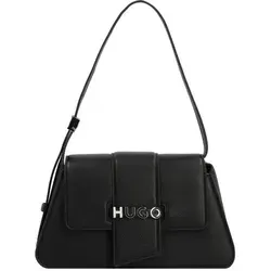 HUGO Henkeltasche Mel 2.0 Shoulder Bag Flap black in gold von HUGO BOSS