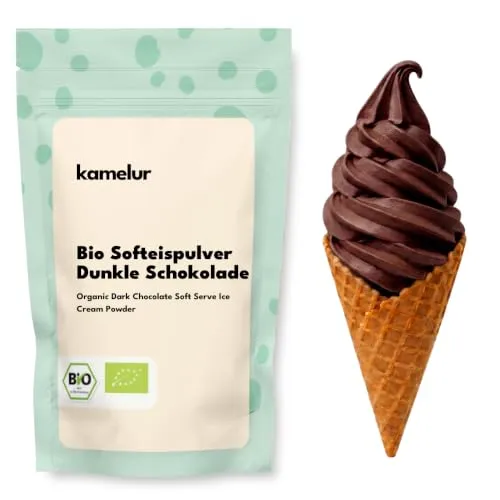 Kamelur Bio Softeispulver dunkle Schokolade Geschmack 1 kg (für 6kg Eis)