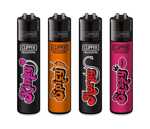 Clipper Feuerzeug 4er Set FFX Adult Slogan #3