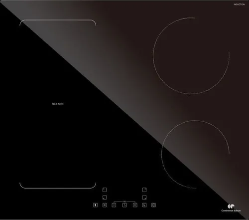 CONTINENTAL EDISON 4-Zonen-Induktionskochfeld CETI4ZFLEX3 – Flex – 7200 W – 4 Booster – Schwarz