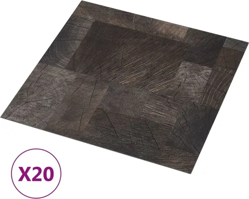 vidaXL Selbstklebende PVC-Fliesen 20 Stk. Holzoptik - Fliesen in Holzoptik, 20 Stück, 1,86 m2, schimmelresistent und pflegeleicht. Ideal für glatte, trockene Oberflächen und sorgt für eine natürliche Raumgestaltung.