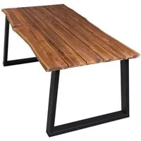 Akazie Massiv Esstisch 170cm - Eleganter Küchentisch von vidaXL - Loungemöbel & Sitzgruppen, aus massivem Akazienholz mit Naturkante, ideal für stilvolle Essbereiche und langlebig im Gebrauch.
