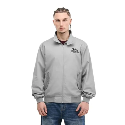 Lonsdale Herren Jacke CLASSIC, Slim Fit, Grey/Black, 4XL - Stylische Lonsdale Jacke in schmaler Passform, aus hochwertiger Baumwolle und Polyester. Ideal für den Alltag, mit farblich abgestimmtem Innenfutter und dezentem Logo-Design.