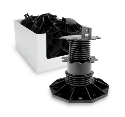 Eurotec Terrassendielen Stelzlager Eco L 6,5 - 13,0 cm, 20er-Pack, höhenverstellbar, (Spar-Set, 20-St., Stelzlager + Schrauben)