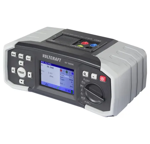 VOLTCRAFT IST 3000E Installationstester-Set mit EVSE Testkabel - Umfassendes Prüfgerät für elektrische Anlagen mit TFT-Farbdisplay. Ideal für VDE0100 Prüfungen, inkl. aktivem EVSE Testkabel für Wallbox-Messungen.