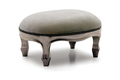 Hocker Polster Sitz Textil Relax Beistell Sofa Sitzbank Hocker R1 Designer Luxus