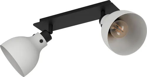 EGLO Deckenstrahler Matlock, 2-flammige Deckenlampe mit schwenkbaren Spots - Deckenspots im Industrial Design, ideal zur Akzentbeleuchtung in jedem Raum. Schwenkbare Strahler ermöglichen individuelle Lichtgestaltung.