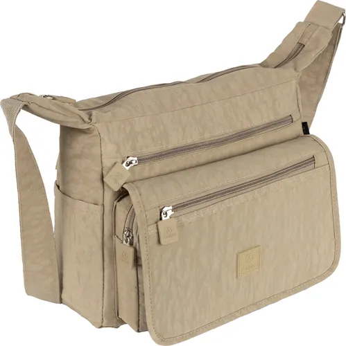 EAAKIE Damen Schultertasche Crossover Bag Shopper Beige