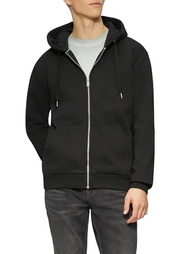 QS Basic-Sweatjacke mit Kapuze schwarz XXL - Funktionsjacken aus hochwertigem Baumwollmix, reguläre Passform für optimalen Tragekomfort, praktische Kapuze mit Reißverschluss und fixierter Durchzugkordel.