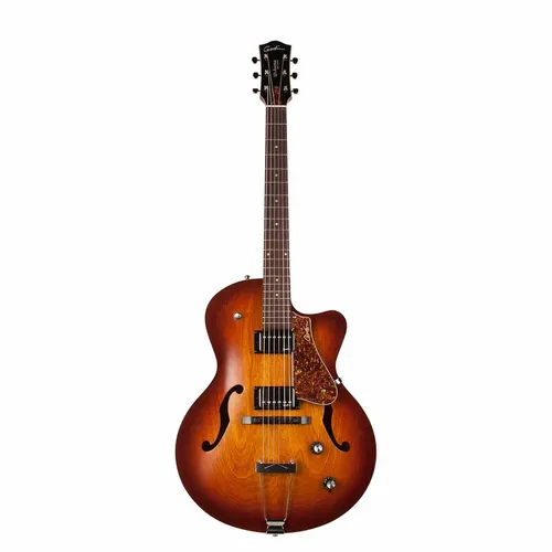 Godin 5th Avenue CW Kingpin II HB Cognac Burst - Gitarren, exquisite Verarbeitung mit kanadischer Wildkirsche und 2x Godin Custom Humbucker für warmen, vollen Klang