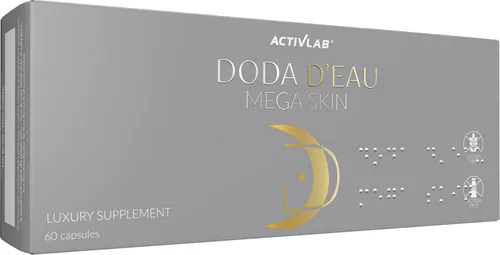 Activlab DODA D'EAU Mega Skin 60 Kapseln, lindert Hautirritationen, Hautelastizität | Nachtkerzenöl, Gamma-Linolensäure GLA, Vitamin E