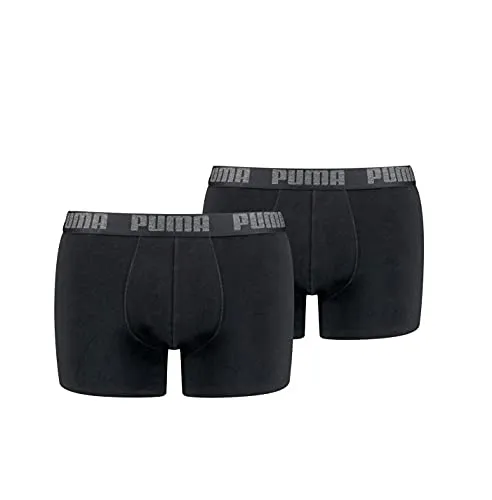 PUMA Herren Bodywear Basic 2p Boxer Shorts, Schwarz, S EU