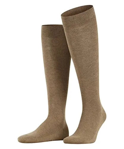 FALKE Unisex Kinder Family Kh Nachhaltige Baumwolle Lang Einfarbig Kniestrümpfe, Braun Nutmeg Melange 5410, 39-42 EU