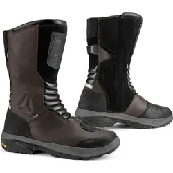 Falco Tourance 2 Motorradstiefel in Braun, Größe 39 - Robuste Falco Tourance 2 Motorradstiefel aus hochwertigem Leder. Mit wasserdichter HIGH-TEX® Membrane und rutschfester Vibram®-Sohle für optimalen Grip. Ideal für lange Touren und vielseitigen Einsatz.
