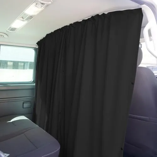 OMAC Fahrerhaus Führerhaus Gardinen Sonnenschutz kompatibel mit FIAT Ducato H2 Schwarz 2tlg