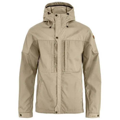 Fjällräven Regenjacke Beige L - Wasserabweisende Jacke aus G-1000® Lite mit recyceltem Polyester und Bio-Baumwolle, ideal für Outdoor-Aktivitäten und vielseitigen Einsatz bei jedem Wetter.