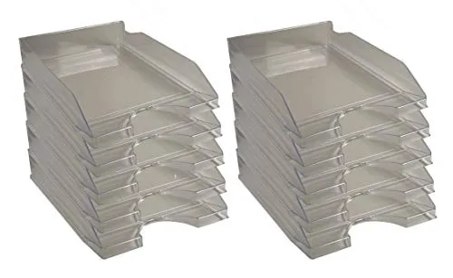 Exacompta 12327D 10er Pack Premium Briefablage Ecotray - Briefablagen & Stapelsysteme, aus hochwertigem Kunststoff, stapelbar und ideal für eine übersichtliche Organisation Ihrer Unterlagen.