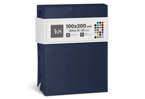 BETTWAESCHE-MIT-STIL Spannbettlaken Mako Satin Spannbettlaken, Matratzenhöhe 12-20 cm, Mako-Satin, Gummizug: rundum, (1 Stück)