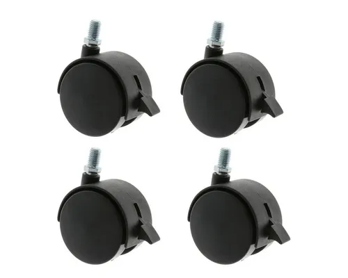 Ms Beschläge - Möbelrolle Bremse Kunststoffrolle Lenkrolle Möbeltransportrolle Ø60mm M10 4er Pack