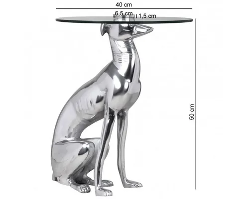 FINEBUY Beistelltisch FB40397 - Moderner Aluminium Rundtisch mit Glasplatte - Ablagetisch aus Aluminium mit stilvollem Design, ideal für Wohnzimmer und als Sofatisch. Kompakt und funktional, perfekt für kleine Räume.