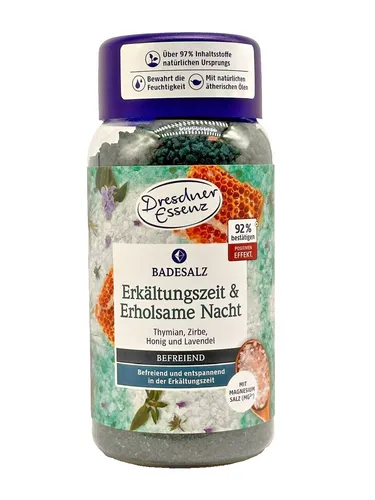 Dresdner Essenz Badesalz Erkältungszeit & Erholsame Nacht 600g