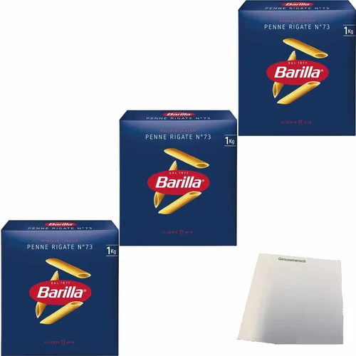 Barilla Penne Rigate N. 73 3er Pack 3x1kg Packung usy Block