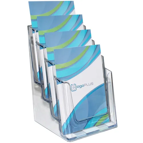 4-Etagen Din A5 Prospekthalter, Prospektständer, Flyer-Aufsteller,Werbung