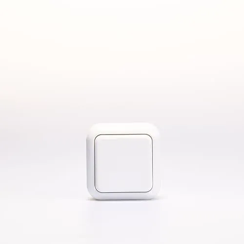 MC POWER Aufputz Taster | Finery | Drucktaster als Klingeltaster, Türöffner, Schlüsseltaster, Wipptaster, Lichtschalter An- Austaster AP 250V/ 10A für innen, weiß