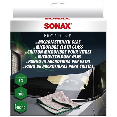 SONAX MicrofaserTuch Glas, 3 Stück von SONAX