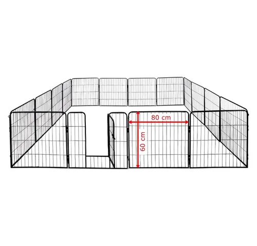 Petigi Freigehege Tierlaufstall für Welpen und Kleintiere - Robustes Freilaufgehege aus pulverbeschichtetem Stahl mit flexiblen Größenoptionen und einfacher Handhabung - ideal für Garten und Innenbereich.