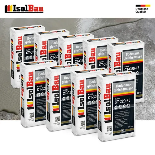 Bodenausgleichsmasse 2-20mm Ausgleichsmasse 9 x 25kg Selbstnivellierende C20