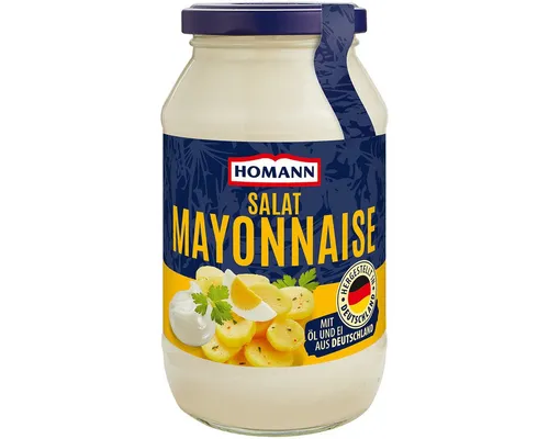 Homann Saucen, Homann Salat Mayonnaise fein cremig und mild abgestimmt 500ml