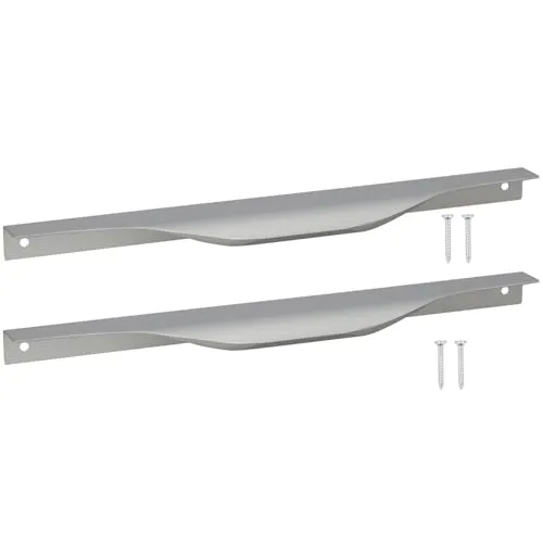 KOTARBAU® 2er Set Möbelgriff Möbelgriffe Schrankgriffe 256/276 mm ZnAl Küchengriffe Silber Griffe Möbel Türgriff Profilgriff Türgriffe Küche Schubladengriffe Griffe für Küchenschränke Modern