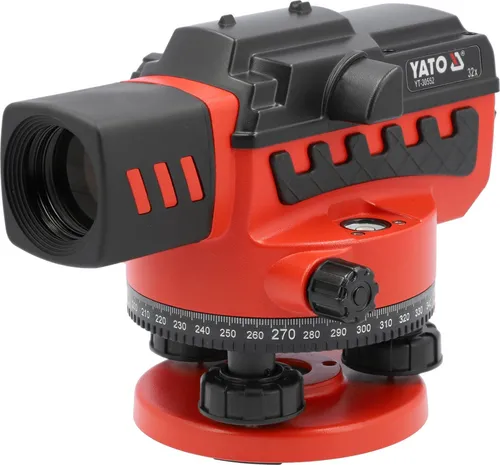 Yato Optisches Nivelliergerät 32-Fach - Präzises optisches Nivelliergerät mit 32-facher Vergrößerung und einem Arbeitsbereich von 100m, ideal für Bau- und Renovierungsprojekte. Robustes IP54 Gehäuse für den Einsatz in rauen Umgebungen.