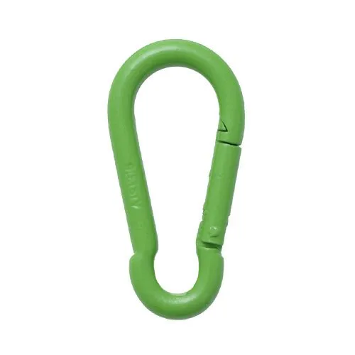 Edelstahl Karabinerhaken mit grüner PE-Beschichtung 6x60mm