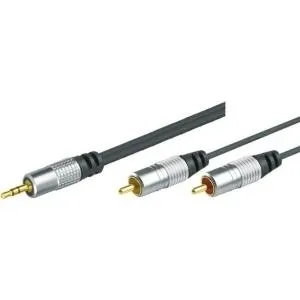Professional Audiokabel, High Quality, 1x 3,5 mm Stereo Klinkst. / 2x Cinch St., 1,5 m