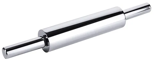 Contacto Teigrolle aus Edelstahl mit beweglichen Griffen - Nudelhölzer aus hochwertigem Edelstahl 18/10, ideal für verschiedene Teigarten, mit beweglichen Griffen für optimalen Komfort und Kontrolle.